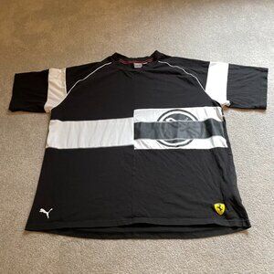 Puma Ferrari Shirt Mens XXL Black Formula 1 Racing Car Supercar Cotton Casual
